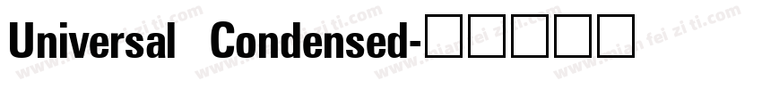Universal Condensed字体转换